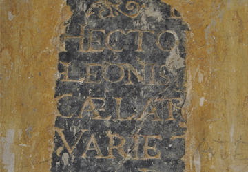 Fragment of the inscription from the Pignatelli altar