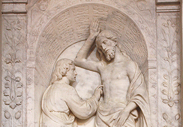 Relief with the disbelief of Saint Thomas 