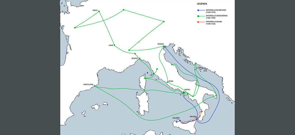 Antonello's itineraries. Artistic and cultural connections between Italy and Europe